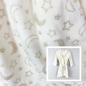 Tucker + Tate Fleece Hooded Star Moon Shimmer Robe Size 7/8
